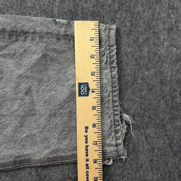 American Eagle '90s Straight Leg Jeans Women's Size 12 Gray Distressed Denim - Picture 11 of 12